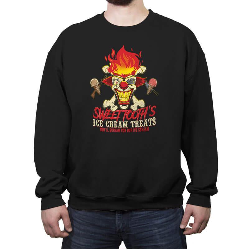 Sweet Tooth's Ice Cream Treats - Crew Neck Sweatshirt Crew Neck Sweatshirt RIPT Apparel