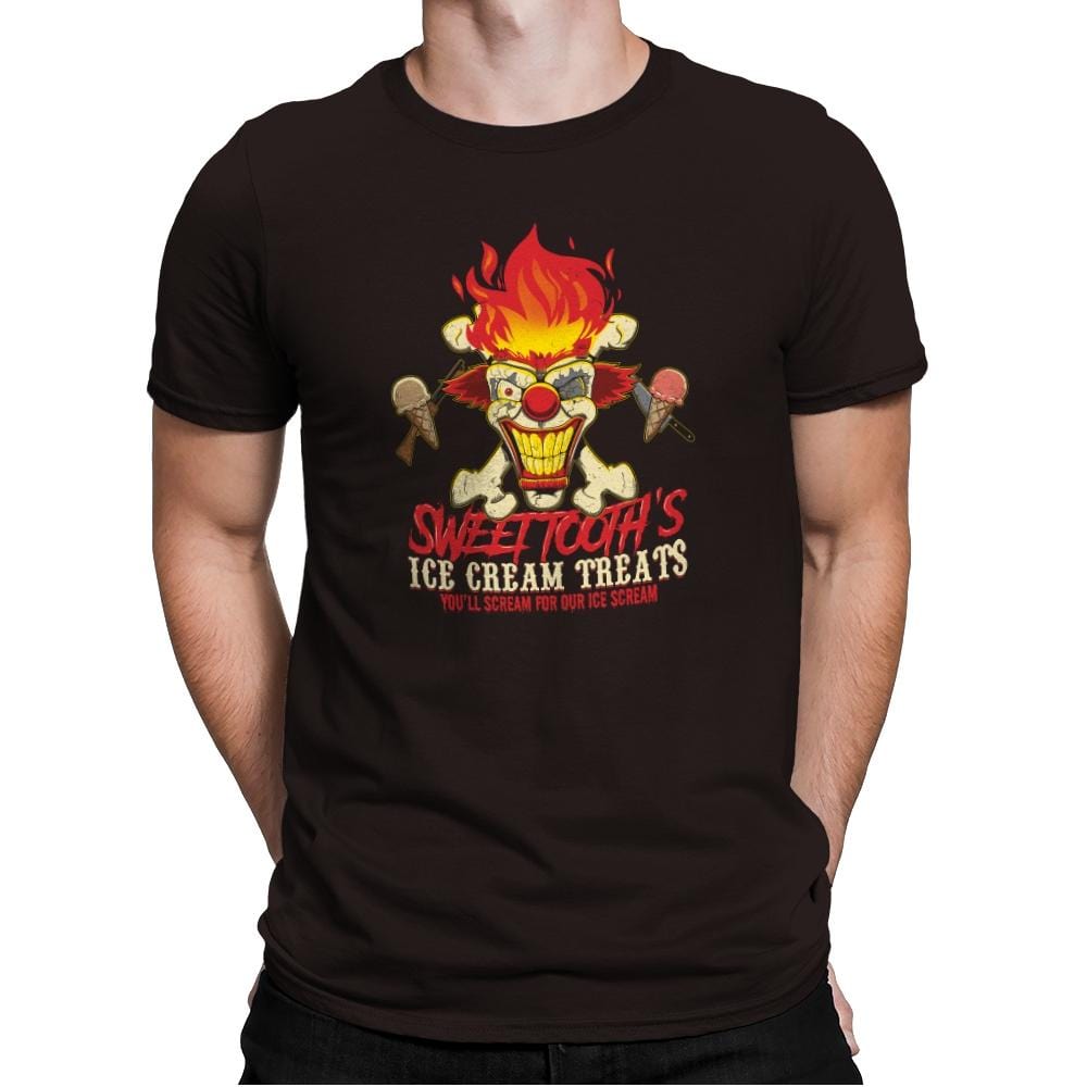 Sweet Tooth's Ice Cream Treats Exclusive - Mens Premium T-Shirts RIPT Apparel Small / Dark Chocolate