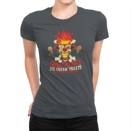 Sweet Tooth's Ice Cream Treats Exclusive - Womens Premium T-Shirts RIPT Apparel Small / Heavy Metal