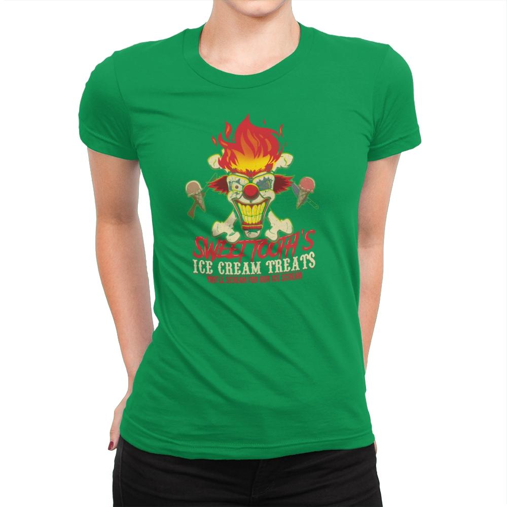 Sweet Tooth's Ice Cream Treats Exclusive - Womens Premium T-Shirts RIPT Apparel Small / Kelly Green