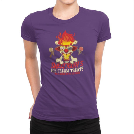 Sweet Tooth's Ice Cream Treats Exclusive - Womens Premium T-Shirts RIPT Apparel Small / Purple Rush