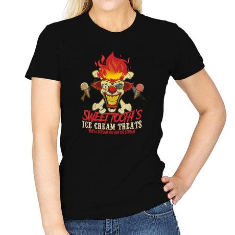 Sweet Tooth's Ice Cream Treats Exclusive - Womens T-Shirts RIPT Apparel Small / Black