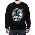 Sweet Unicorn Cammeo - Crew Neck Sweatshirt Crew Neck Sweatshirt RIPT Apparel Small / Black