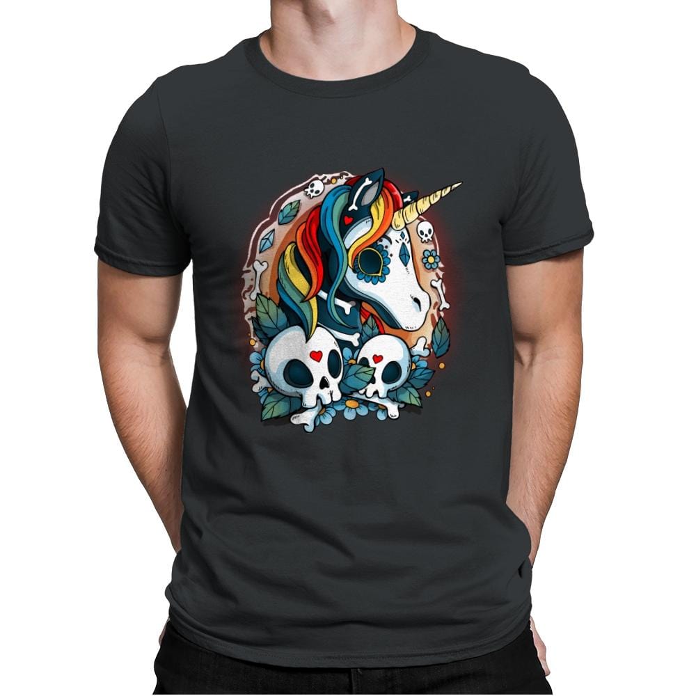 Sweet Unicorn Cammeo - Mens Premium T-Shirts RIPT Apparel Small / Heavy Metal