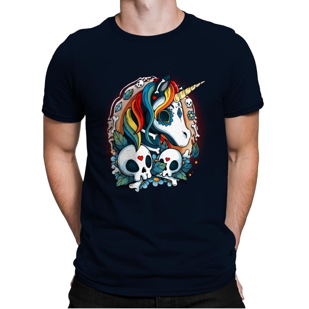 Sweet Unicorn Cammeo - Mens Premium T-Shirts RIPT Apparel Small / Midnight Navy