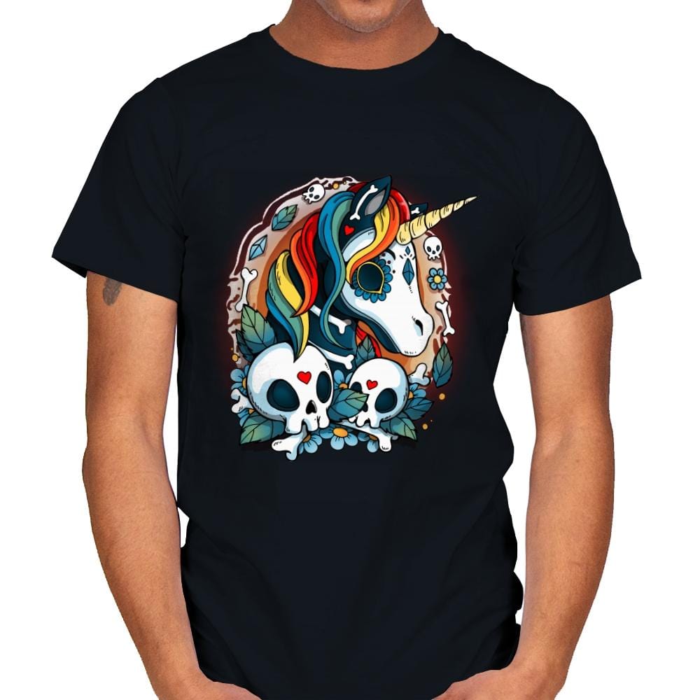 Sweet Unicorn Cammeo - Mens T-Shirts RIPT Apparel Small / Black
