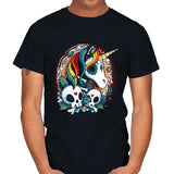 Sweet Unicorn Cammeo - Mens T-Shirts RIPT Apparel Small / Black