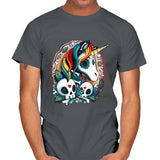 Sweet Unicorn Cammeo - Mens T-Shirts RIPT Apparel Small / Charcoal