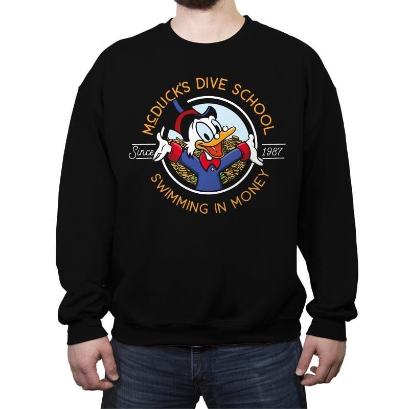 Swimming In Money - Crew Neck Sweatshirt Crew Neck Sweatshirt RIPT Apparel Small / Black