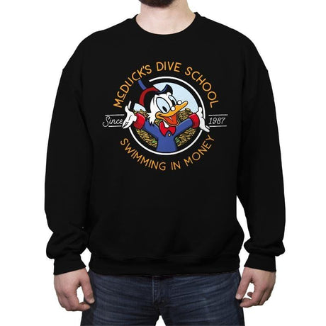 Swimming In Money - Crew Neck Sweatshirt Crew Neck Sweatshirt RIPT Apparel Small / Black