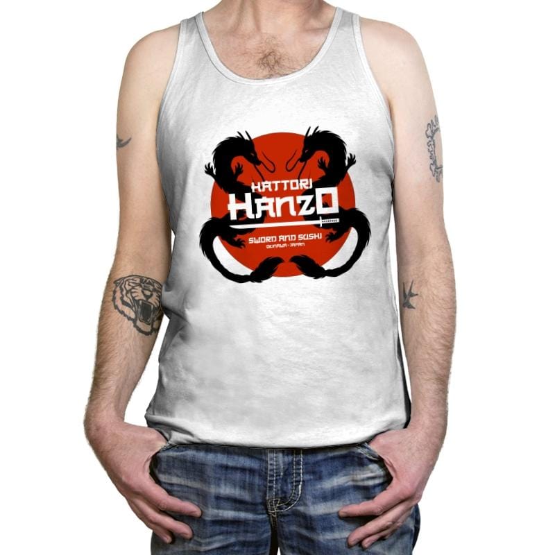 Sword and Sushi - Tanktop Tanktop RIPT Apparel X-Small / White