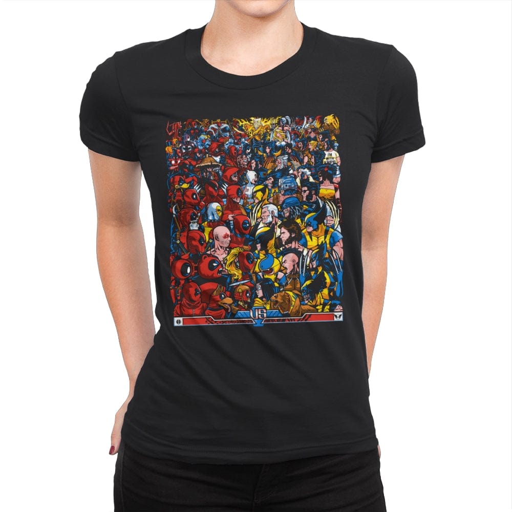 Swords Vs Claws - Womens Premium T-Shirts RIPT Apparel Small / Black