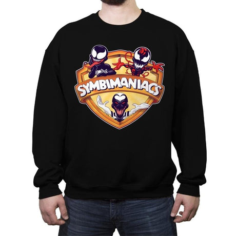 Symbimaniacs - Crew Neck Sweatshirt Crew Neck Sweatshirt RIPT Apparel Small / Black