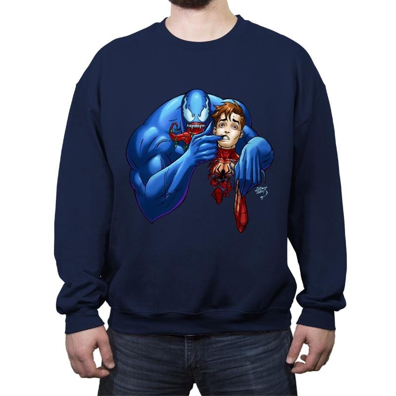 Symbiote Joke - Crew Neck Sweatshirt Crew Neck Sweatshirt RIPT Apparel Small / Navy