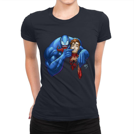 Symbiote Joke - Womens Premium T-Shirts RIPT Apparel Small / Midnight Navy