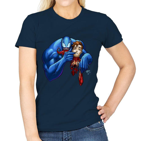 Symbiote Joke - Womens T-Shirts RIPT Apparel Small / Navy