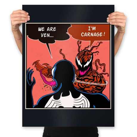 Symbiote Slap - Prints Posters RIPT Apparel 18x24 / Black