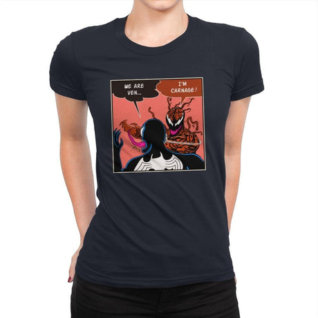 Symbiote Slap - Womens Premium T-Shirts RIPT Apparel Small / Midnight Navy