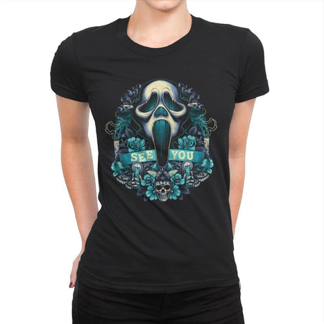 Symbol of the Ghost - Womens Premium T-Shirts RIPT Apparel Small / Black