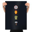 Symbols of Heroes - Prints Posters RIPT Apparel 18x24 / Black