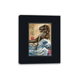 T-Rex in Japan Woodblock - Canvas Wraps Canvas Wraps RIPT Apparel 8x10 / Black