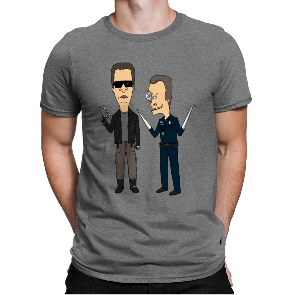 T800 and T1000 - Mens Premium T-Shirts RIPT Apparel Small / Heather Grey