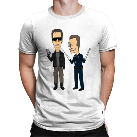 T800 and T1000 - Mens Premium T-Shirts RIPT Apparel Small / White
