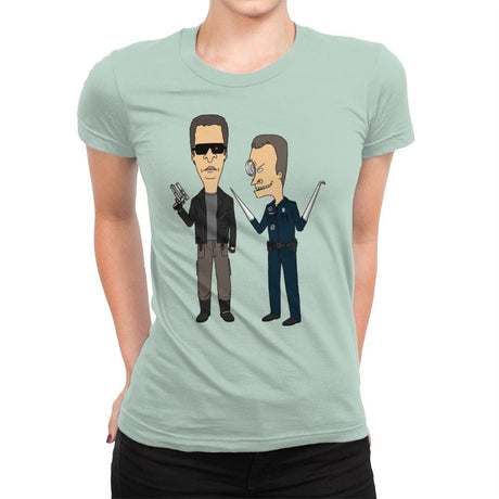 T800 and T1000 - Womens Premium T-Shirts RIPT Apparel Small / Mint