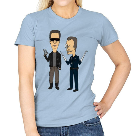 T800 and T1000 - Womens T-Shirts RIPT Apparel Small / Light Blue