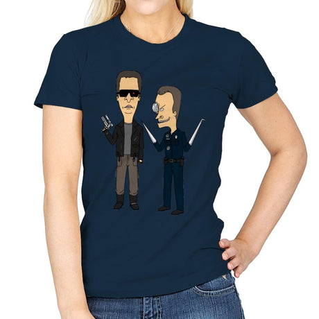 T800 and T1000 - Womens T-Shirts RIPT Apparel Small / Navy