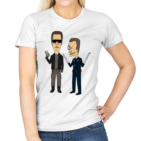 T800 and T1000 - Womens T-Shirts RIPT Apparel Small / White