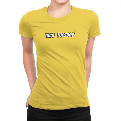 Taco Tuesday Exclusive - Womens Premium T-Shirts RIPT Apparel Small / Vibrant Yellow