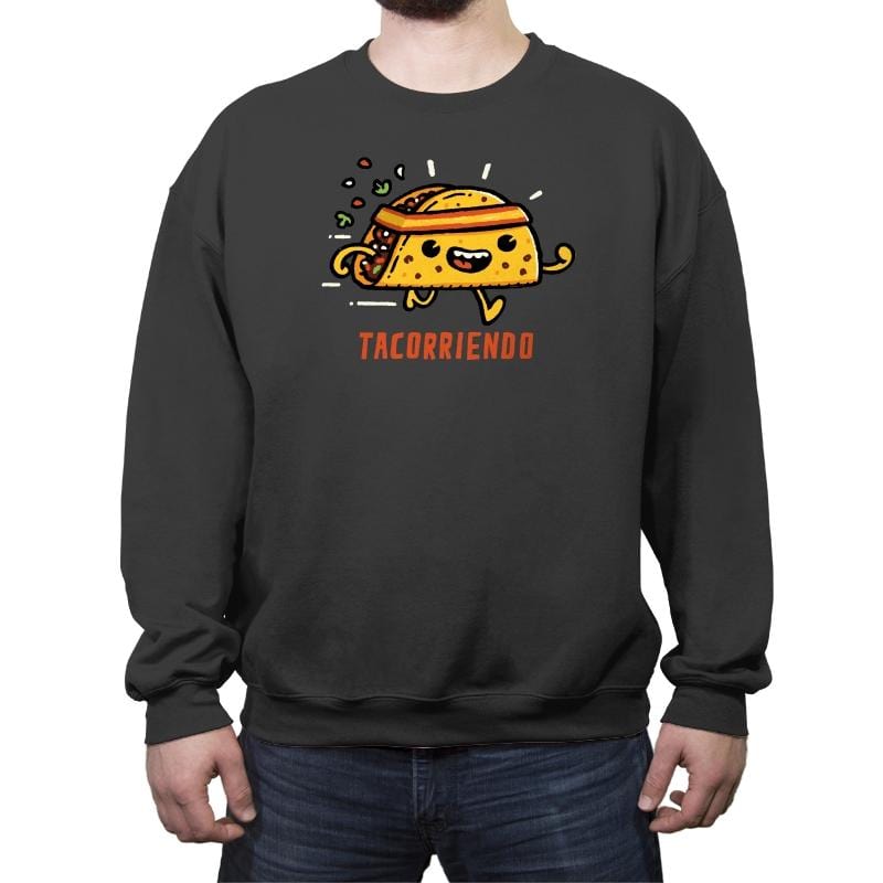 Tacorriendo - Crew Neck Sweatshirt Crew Neck Sweatshirt RIPT Apparel Small / Charcoal