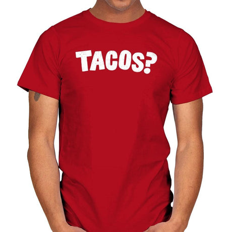 Tacos Anyone? - Mens T-Shirts RIPT Apparel Small / Red