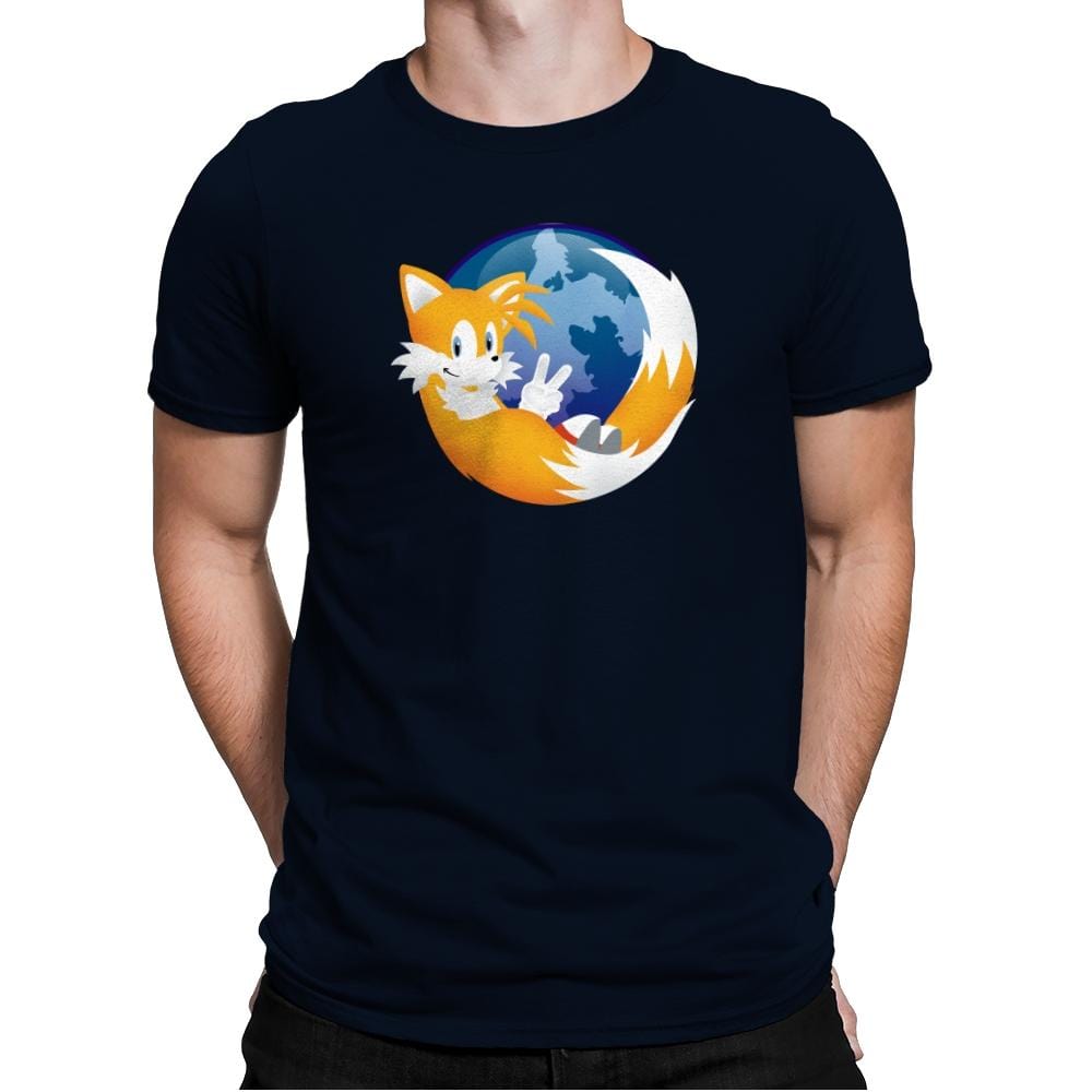 Tailsfox - 90s Kid - Mens Premium T-Shirts RIPT Apparel Small / Midnight Navy