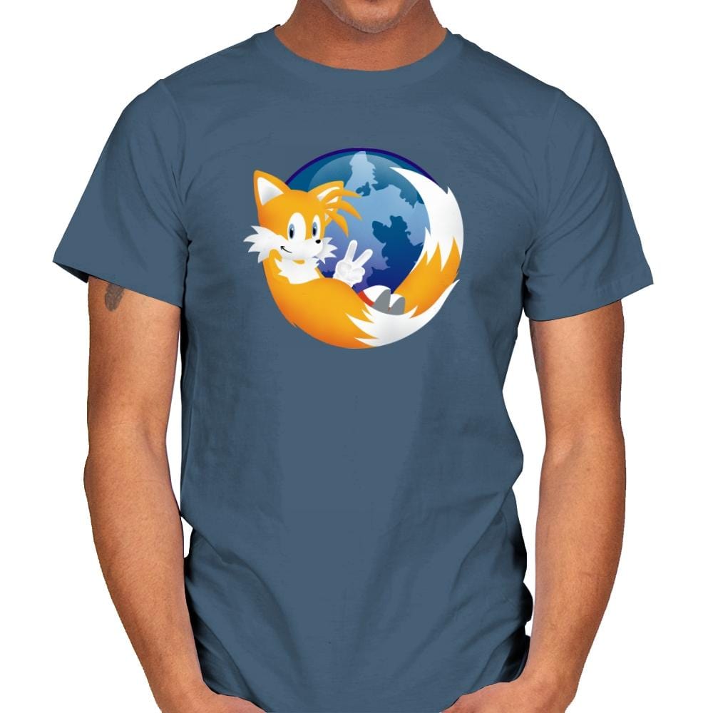 Tailsfox - 90s Kid - Mens T-Shirts RIPT Apparel Small / Indigo Blue