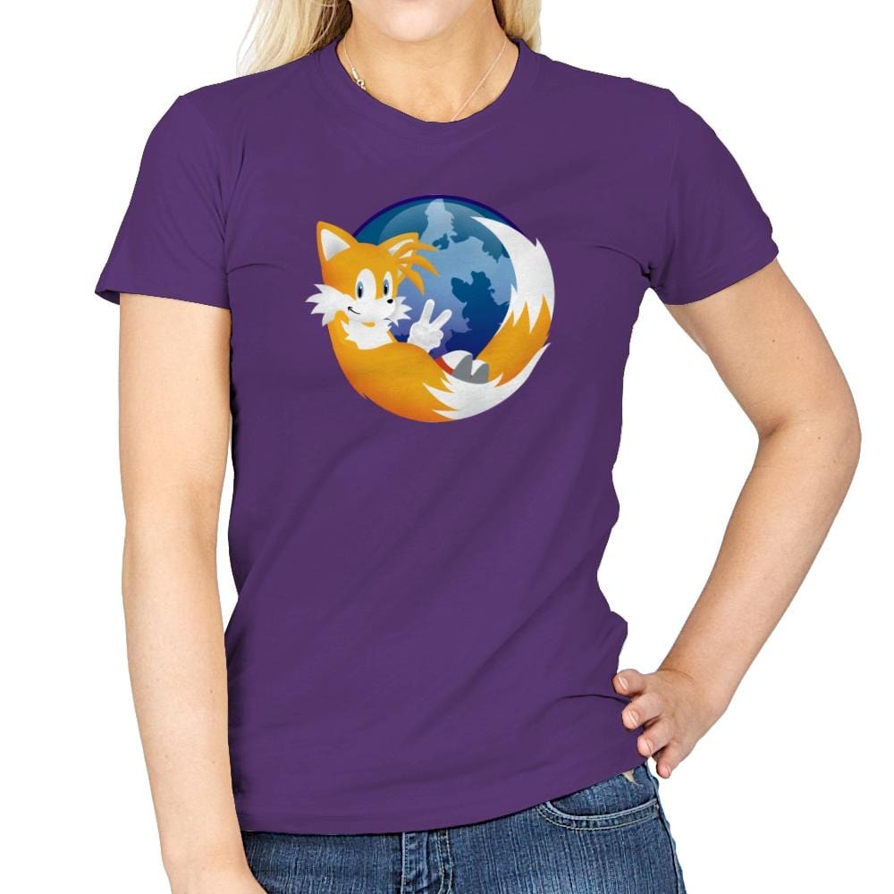 Tailsfox - 90s Kid - Womens T-Shirts RIPT Apparel Small / Purple