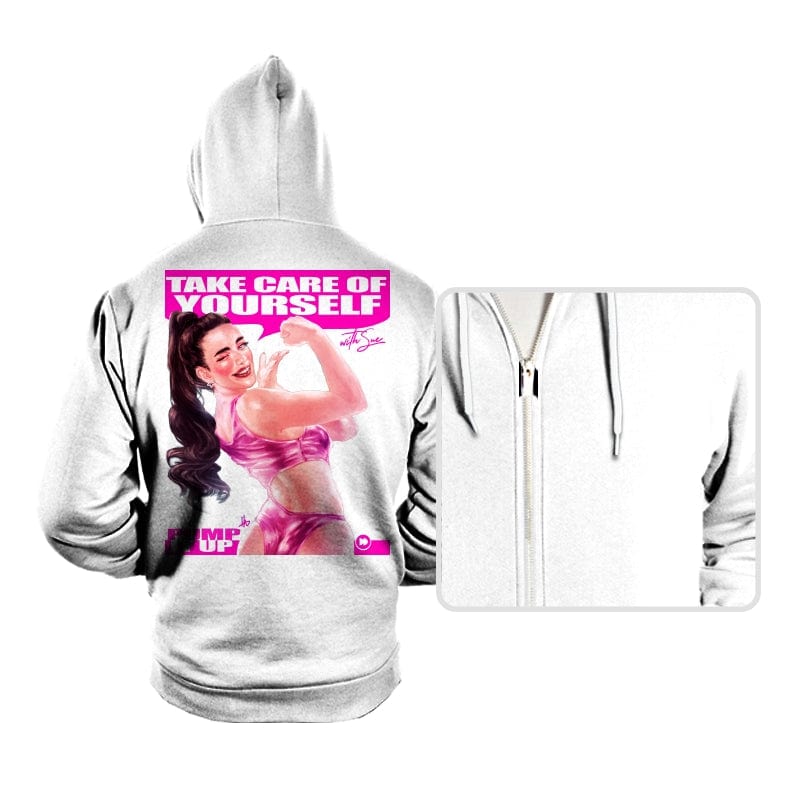 Take Care of Yourself - Hoodies Hoodies RIPT Apparel Small / White