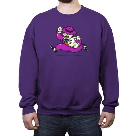 Take Wayne's Money & Run!  - Crew Neck Sweatshirt Crew Neck Sweatshirt RIPT Apparel Small / Purple
