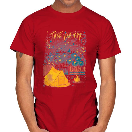 Take Your Time - Mens T-Shirts RIPT Apparel Small / Red