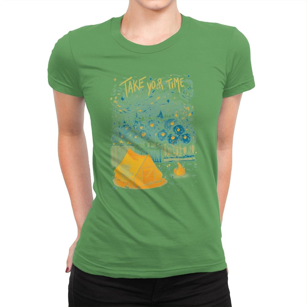 Take Your Time - Womens Premium T-Shirts RIPT Apparel Small / Kelly