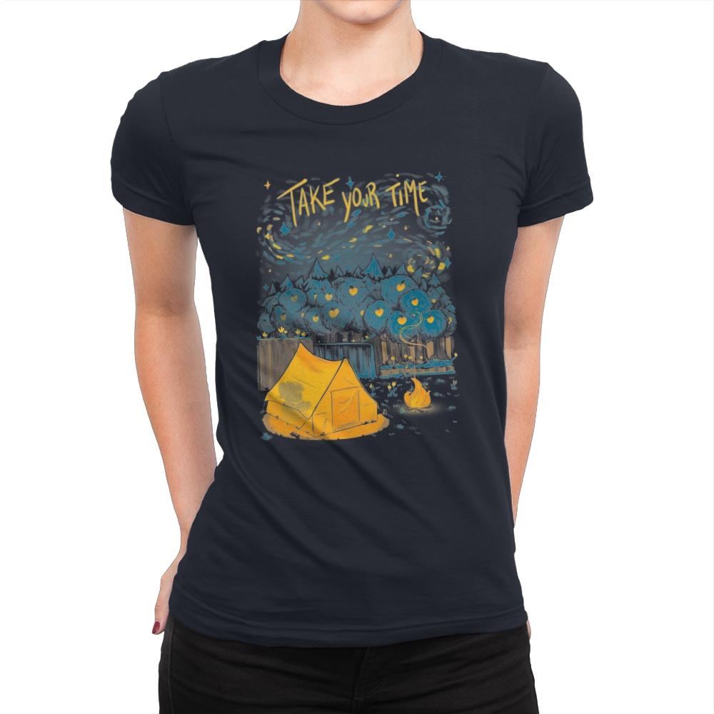 Take Your Time - Womens Premium T-Shirts RIPT Apparel Small / Midnight Navy