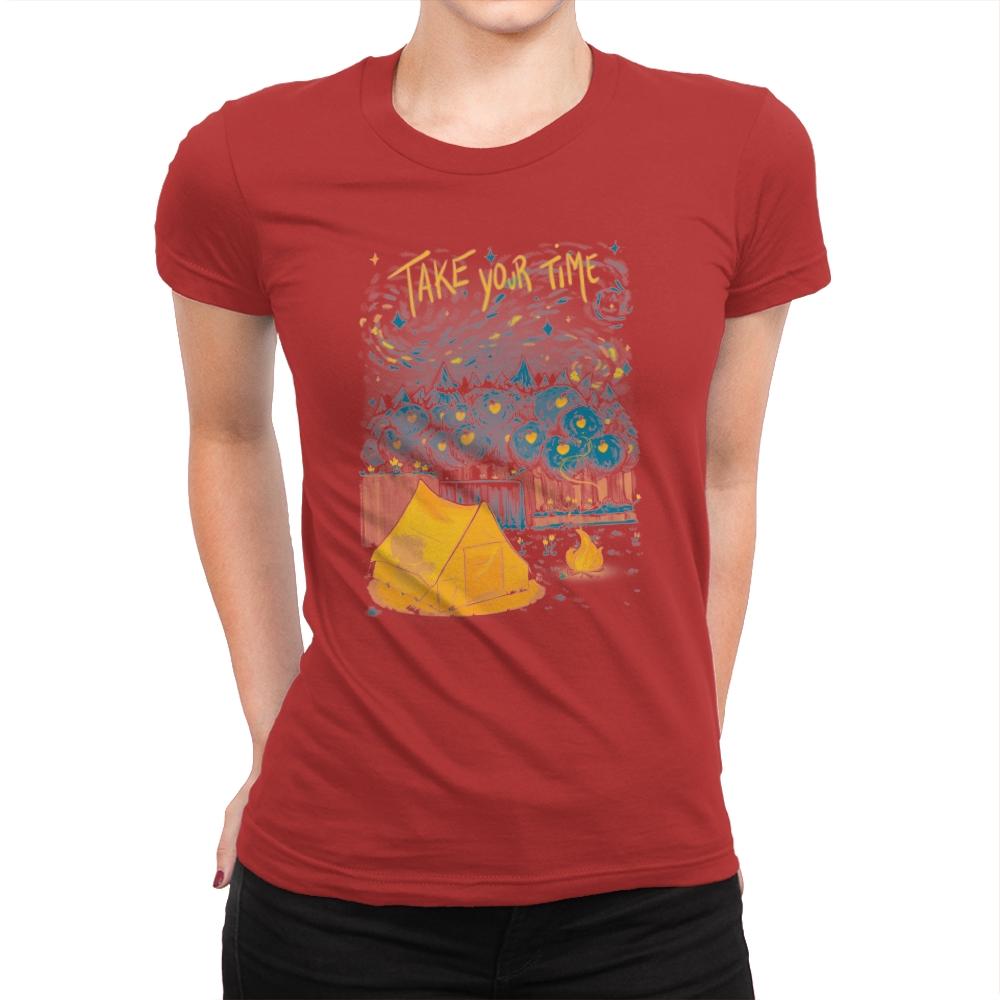 Take Your Time - Womens Premium T-Shirts RIPT Apparel Small / Red