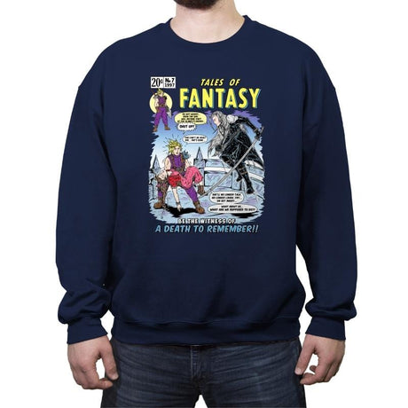 Tales of Fantasy 7 - Crew Neck Sweatshirt Crew Neck Sweatshirt RIPT Apparel Small / Navy