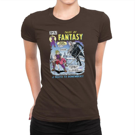 Tales of Fantasy 7 - Womens Premium T-Shirts RIPT Apparel Small / Dark Chocolate
