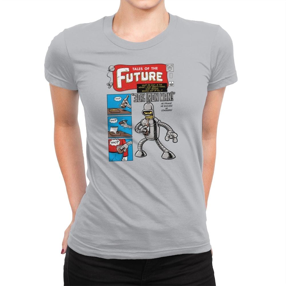 Tales of the Future Exclusive - Womens Premium T-Shirts RIPT Apparel Small / Silver