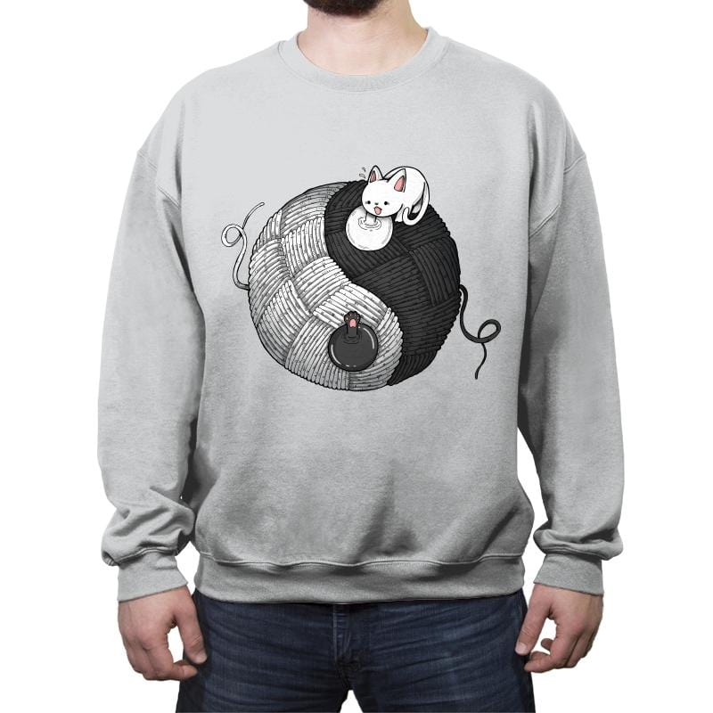 Tao Cats - Crew Neck Sweatshirt Crew Neck Sweatshirt RIPT Apparel Small / Sport Gray