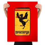 Targaryen Sport Cars - Prints Posters RIPT Apparel 18x24 / Red