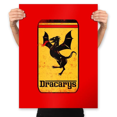 Targaryen Sport Cars - Prints Posters RIPT Apparel 18x24 / Red