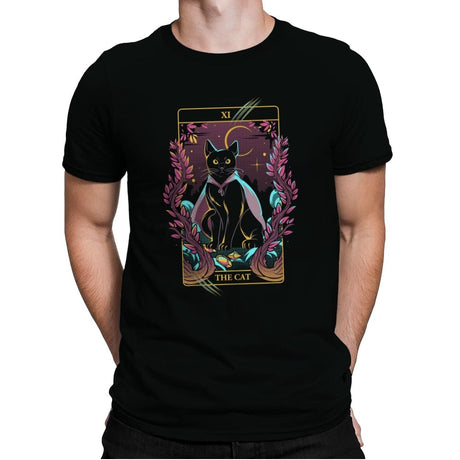 Tarot Cat - Mens Premium T-Shirts RIPT Apparel Small / Black